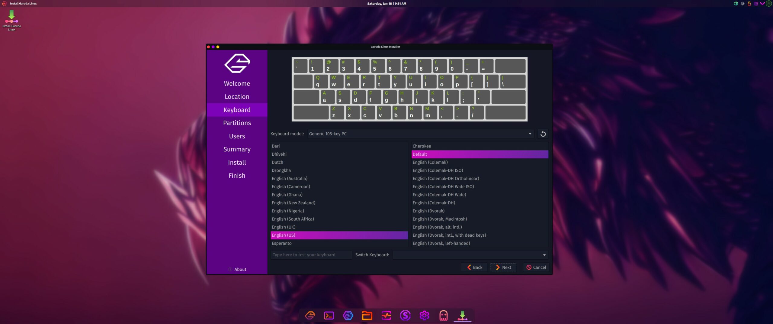 Garuda Linux KDE Plasma - Keyboard Configuration