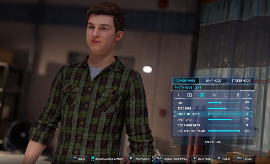 Photo Mode Settings in Marvel's Spider-Man Remastered