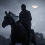 Red Dead Redemption 2 - Arthur Morgan under the moon