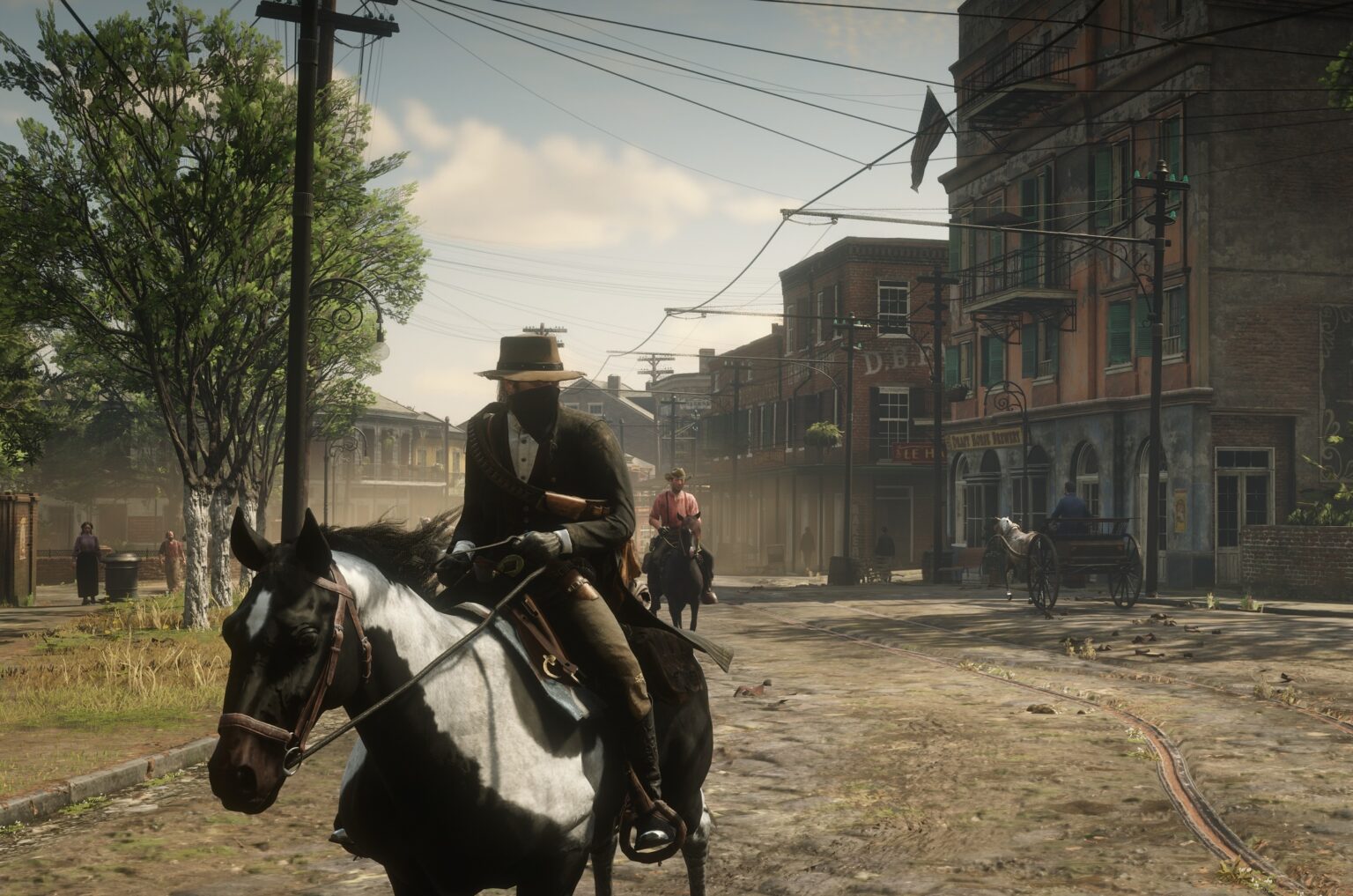 Red Dead Redemption 2 - Arthur Morgan on its horse